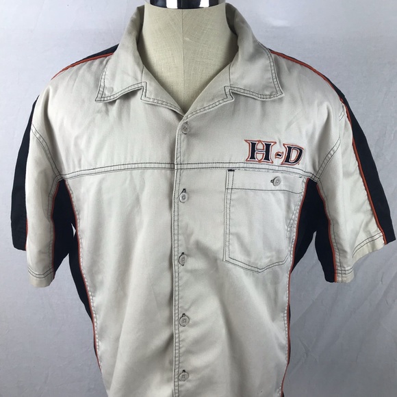 Harley-Davidson Other - Harley-Davidson Biker Shirt Mens Colorblocked S/S